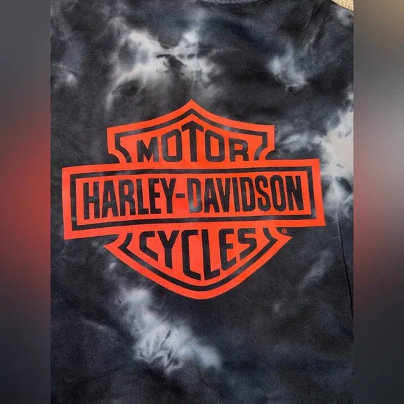 Harley - Davidson Tie-Dye Logo Pullover Zip-Up Hoodie Size 2XL Limited Edition